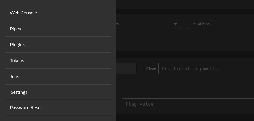 Pages navigation menu